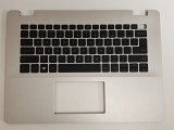 Carcasa superioara cu tastatura palmrest Laptop, Dell, Vostro 14 3400, P132G, P132G003, 2W3WV, 02W3WV, 59HNG, 059HNG, FA2XB0007A0-1, iluminata, argint
