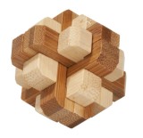 Joc logic IQ din lemn bambus in cutie metalica - 4