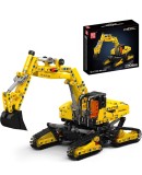Cumpara ieftin Set construcție excavator detaliat, Mould King, utilaj de construcții cu șenile și braț mobil, model tehnic pentru colecționari, 840 piese, 14+