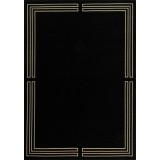 Covor Premium Model DYWAN ROYAL BLACK, Negru, Bej, Marime 160 x 230 cm, Tesatura Plata, Poliester, Bumbac, Antiderapant, Antialergic, Living, Dormitor