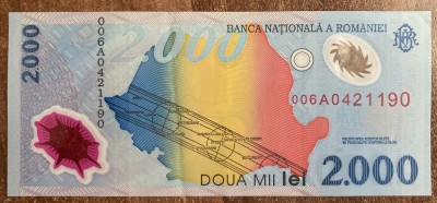 B11 26 - Bancnota foarte veche - Romania - 2000 lei - emisiune 1999 - eclipsa foto
