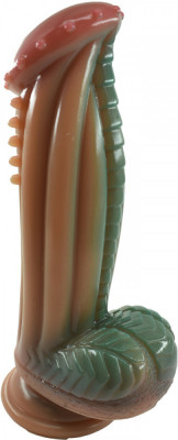 Dildo No.23 Fantasy Beasts, Silicon Lichid, Maro/Verde, 22 cm foto