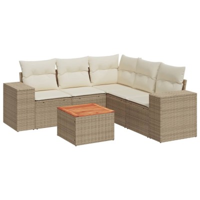 Patio Sofa Set 6-Locuri Beige foto