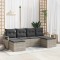 vidaXL Set de canapele pentru grădină 6 pcs Gri deschis Rattan poli 3346492