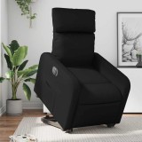 VidaXL Fotoliu rabatabil electric cu ridicare, negru, piele ecologică 3206763