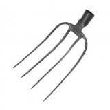 Furca Forjata Gri Carbon, 4 Dinti , Latime 8 Inch