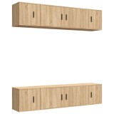 Cumpara ieftin Set dulap TV, 6 piese, stejar sonoma, lemn prelucrat