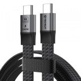 Cablu Date si Incarcare USB-C - USB-C Techsuit ElysiumSync Pro CX1, 240W, 1m, Gri
