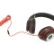 Căști Over-Ear cu Microfon Negru Roșu Jack 3.5mm