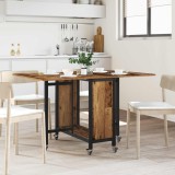 vidaXL Masă de dining pliabilă cu rotițe 130 x 80 x 76,5 cm otel PB 8006047