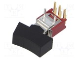Rocker Switch SPDT 2 Pozitii ON-ON 0,02A/20VAC 0,02A/20VDC Negru E-SWITCH 400