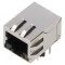 Soclu RJ45 ecranat cu LED 8p8c THT