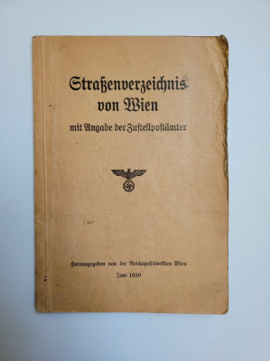 Rara Nazism Ghidul strazilor din Viena Nazista, Juni 1939 Prima Editie Oficiala! foto