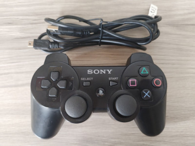 Maneta Playstation 3 Dualshock Siaxis Controler PS3 + Cablu Compatibil foto