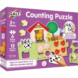 Puzzle - Numaram animalele de la ferma ( 6 piese), Edc