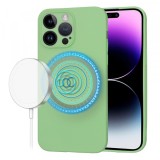 Husa MagSafe pentru Apple iPhone 14 Pro Max, Techsuit, SoftFlex, Verde