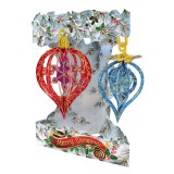 Felicitare 3D Swing Cards de iarna &ndash; Globuri de Craciun