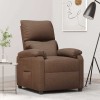 VidaXL Fotoliu rabatabil, maro, material textil