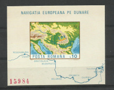 Romania MNH 1977 - Navigatia pe Dunare - LP 950 X29 - mici probleme de calitate foto