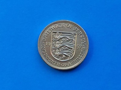1/4 shilling 1957 Jersey-Rar foto