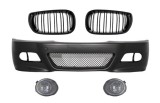 Bara fata BMW Seria 3 E46 (1998-2004) cu Grile Centrale Negru Lucios si Proiectoare Lumini de Ceata M3 Look Performance AutoTuning