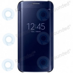 Husa Samsung Galaxy S6 Edge Clear View negru-albastru EF-ZG925BBEGWW