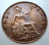 7.628 MAREA BRITANIE VICTORIA 1/2 HALF PENNY 1901