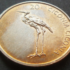 Moneda 20 TOLARI (Tolarjev) - SLOVENIA, anul 2003 *cod 3675 A
