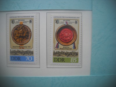 HOPCT TIMBRE MNH 1287 TARGUL DE LA LEIPZIG -2 VAL-1990-GERMANIA DDR/RDG foto