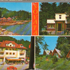 CPI B14575 - CARTE POSTALA - SOVATA. strandul, vila 12A, 18, bungalow-uri