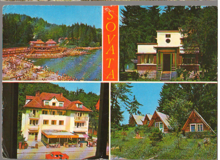 CPI B14575 - CARTE POSTALA - SOVATA. strandul, vila 12A, 18, bungalow-uri