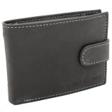 Portofel Barbati Piele Naturala Negru Vintage RFID Micutz&reg; 12.5x9.5cm, 10 Carduri, Compartiment Monede, Protectie Anti Scanare