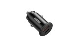 &Icirc;ncărcător auto cu două porturi Choetech, PD USB tip C + QC3.0 USB-A, 30W, 5A, negru (TC0006)