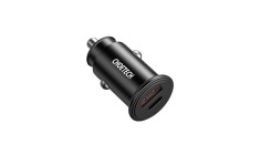 &Icirc;ncărcător auto cu două porturi Choetech, PD USB tip C + QC3.0 USB-A, 30W, 5A, negru (TC0006)