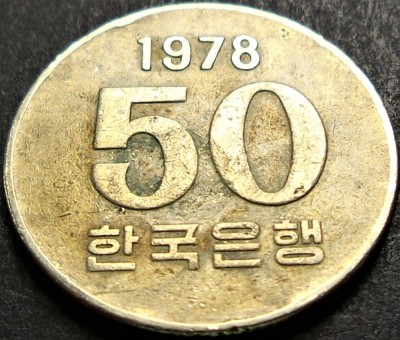 Moneda 50 WON - COREEA DE SUD, anul 1978 * cod 2238 foto