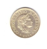 Moneda Elvetia 5 rappen 2014, stare foarte buna, curata, Europa, Cupru-Nichel