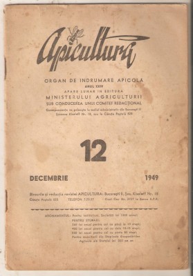 Apicultura nr.12-1949 foto