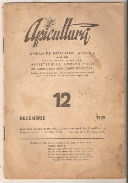 Apicultura nr.12-1949