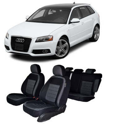 Set huse scaune AUDI A3 2012-2020 (BANCHETA FRACTIONATA) CU TETIERE SPATE IN FORMA DE L foto