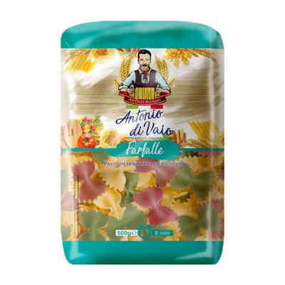 Paste Antonio Di Vaio Farfalle Tricolore, 500g, Paste Grau, Paste Grau Dur, Paste Tricolore, Paste Antonio Di Vaio, Paste Dure, Paste din Grau, Paste foto