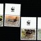 Cook Islands 2014 - Fauna , WWF , Pasari , serie 4 valori , cu vigneta wwf, dantelate , MNH , Mi.1993-1996