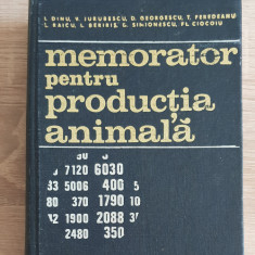 Memorator pentru producția animală - I. Dinu, V. Jurubescu. D. Georgescu...