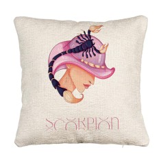 Perna Decorativa Canapea, Model Zodia Scorpion, 40x40 cm, Cu fermoar foto