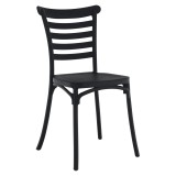Cumpara ieftin Scaun Savito Stivuibil Plastic Negru Mobikon 44x44x84 cm