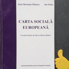 Carta sociala europeana Irina Moroianu Zlatescu Ion Stoica