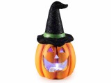 Cumpara ieftin Figurina Halloween Dovleac polirasina textil multicolor cu leduri &Oslash; 11 cm x 20,5 H