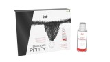 Tanga de dama cu perle si lubrifiant de capsuni Intt Negru