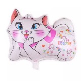 Balon folie pisica Marie, 36x50cm, alb, Oem