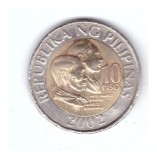Moneda Filipine 10 piso 2002, lovita