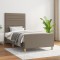 vidaXL Cadru de pat fără saltea Taupe 90x190 cm Stofa 3125102